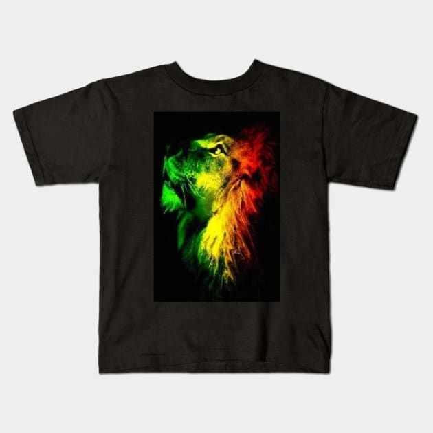 Lion Rasta Kids T-Shirt by Thibazy Shop